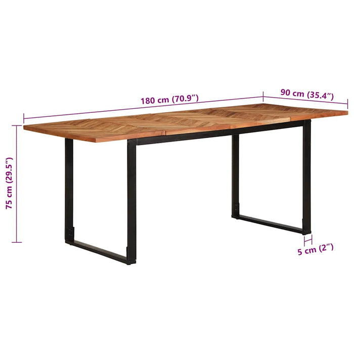 Masa de sufragerie 180x90x75 cm din lemn masiv de salcam - WALTI WALTI