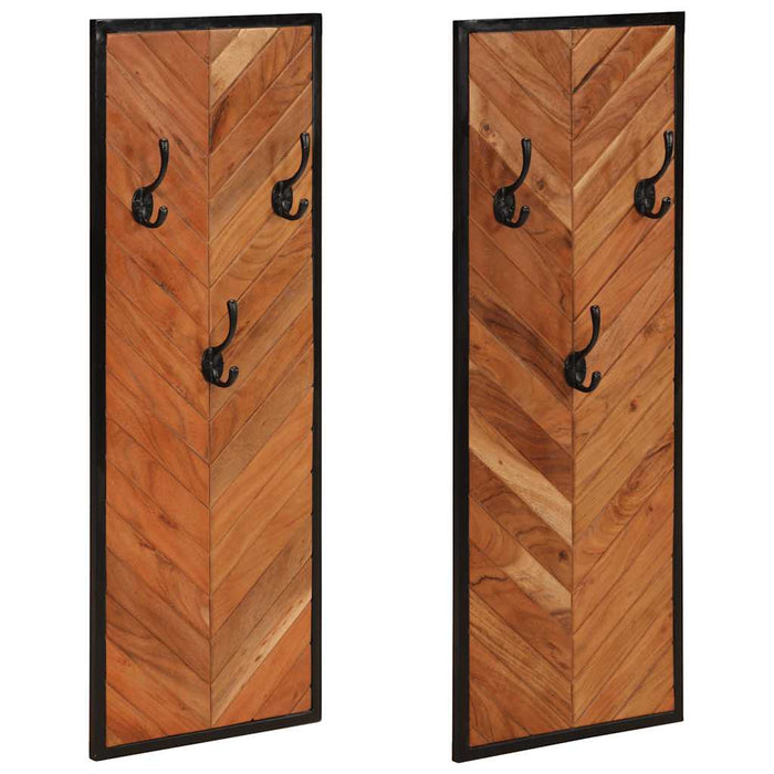 Rafturi pentru haine 2 buc 35x1x90 cm din lemn masiv de salcâm - WALTI WALTI