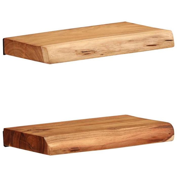 Rafturi de perete, 2 buc., 30x20x3,5 cm, lemn masiv de acacia - WALTI WALTI