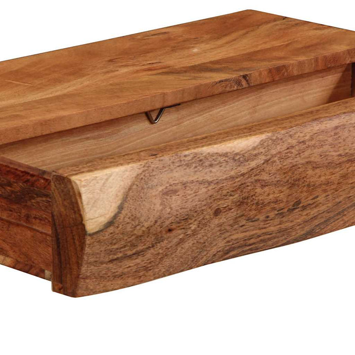 Rafturi de perete 2 buc 40x17x8 cm din lemn masiv de salcâm WALTI