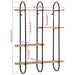 Raft de perete 90x20x116,5 cm, lemn masiv brut de mango - WALTI WALTI