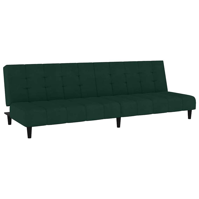 Canapea extensibilă cu 2 locuri, verde închis, catifea - WALTI WALTI