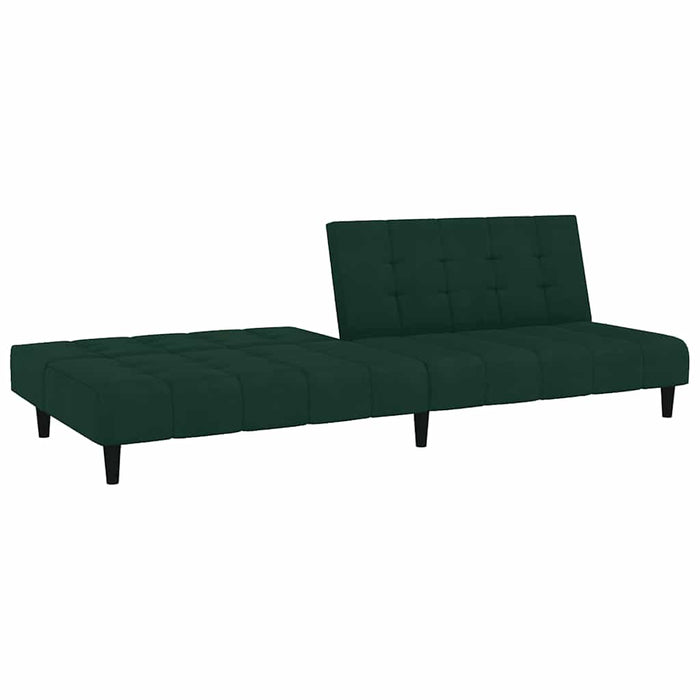 Canapea extensibilă cu 2 locuri, verde închis, catifea - WALTI WALTI