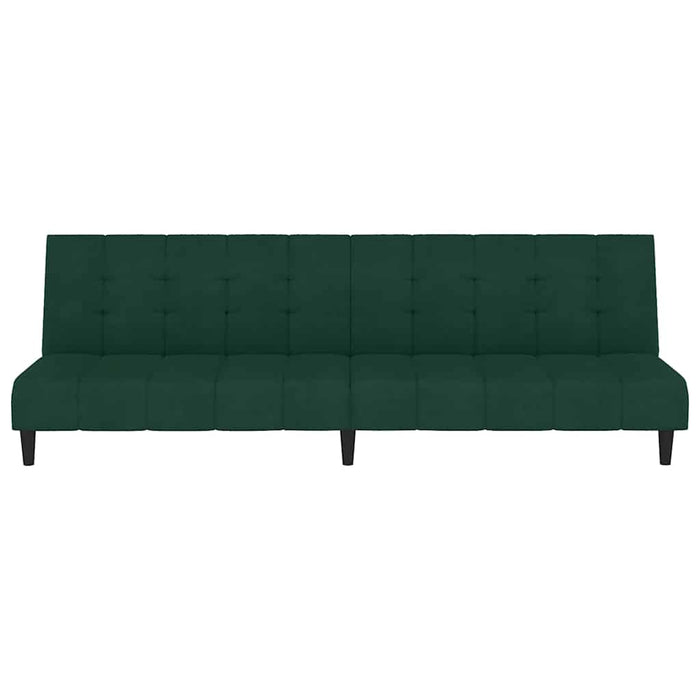 Canapea extensibilă cu 2 locuri, verde închis, catifea - WALTI WALTI