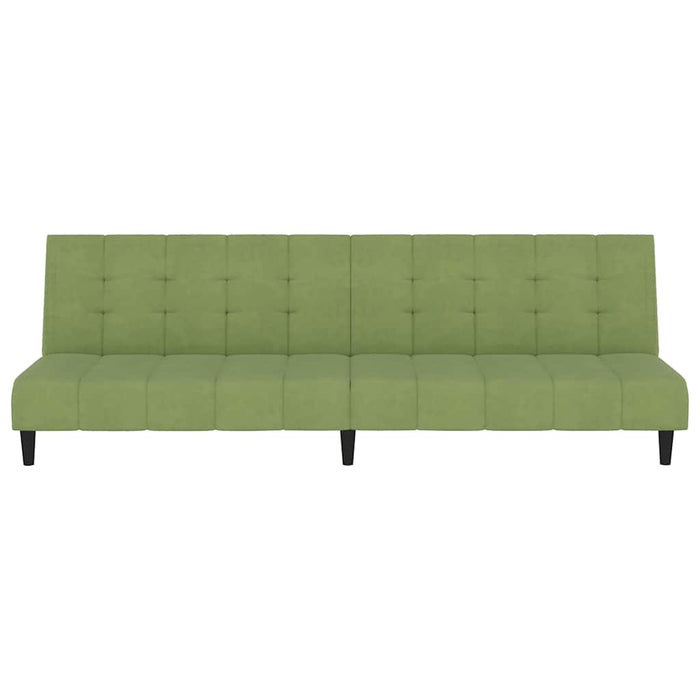 Canapea extensibilă cu 2 locuri, verde deschis, catifea - WALTI WALTI