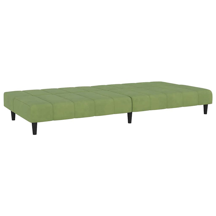 Canapea extensibilă cu 2 locuri, verde deschis, catifea - WALTI WALTI