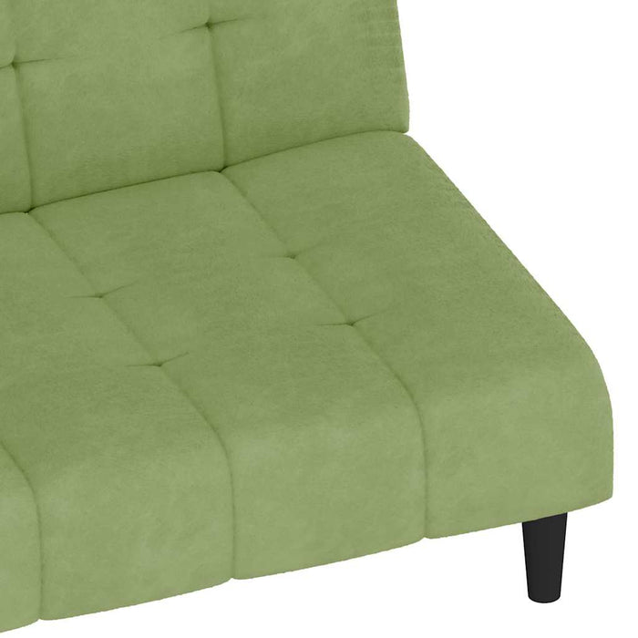 Canapea extensibilă cu 2 locuri, verde deschis, catifea - WALTI WALTI