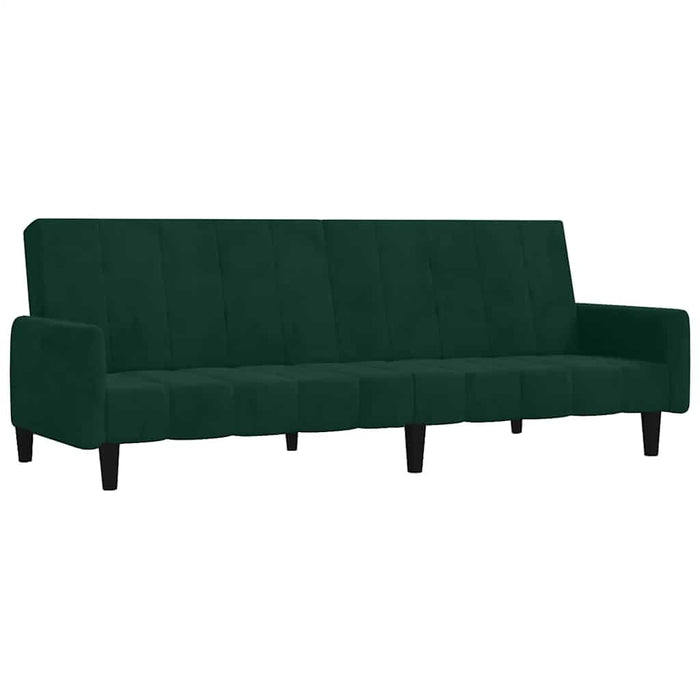 Canapea extensibilă cu 2 locuri, verde închis, catifea - WALTI WALTI