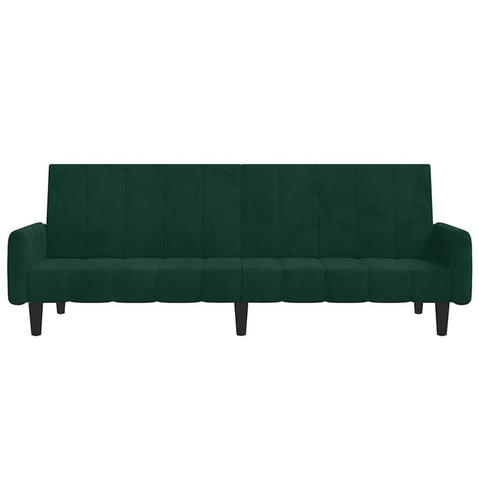 Canapea extensibilă cu 2 locuri, verde închis, catifea - WALTI WALTI