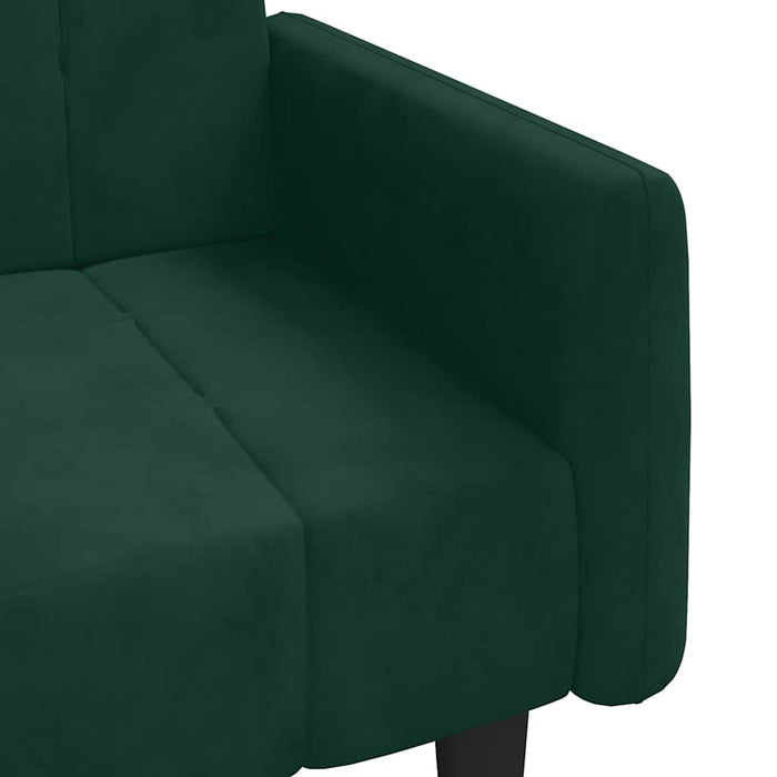 Canapea extensibilă cu 2 locuri, verde închis, catifea - WALTI WALTI