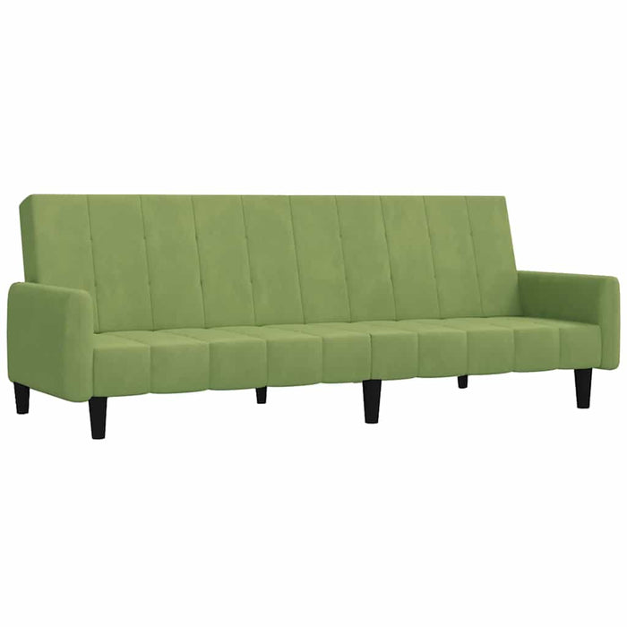 Canapea extensibilă cu 2 locuri, verde deschis, catifea - WALTI WALTI