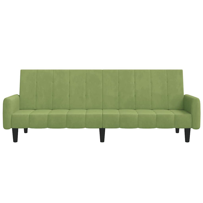 Canapea extensibilă cu 2 locuri, verde deschis, catifea - WALTI WALTI