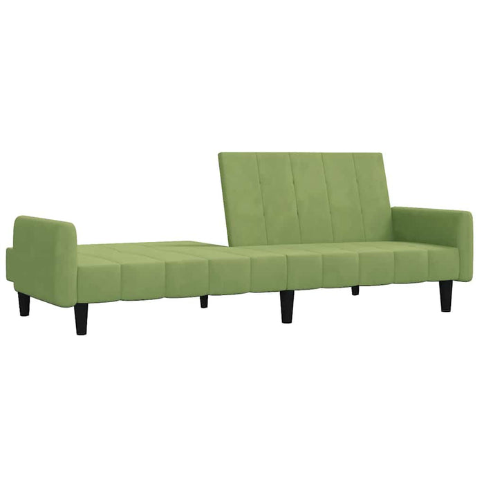 Canapea extensibilă cu 2 locuri, verde deschis, catifea - WALTI WALTI