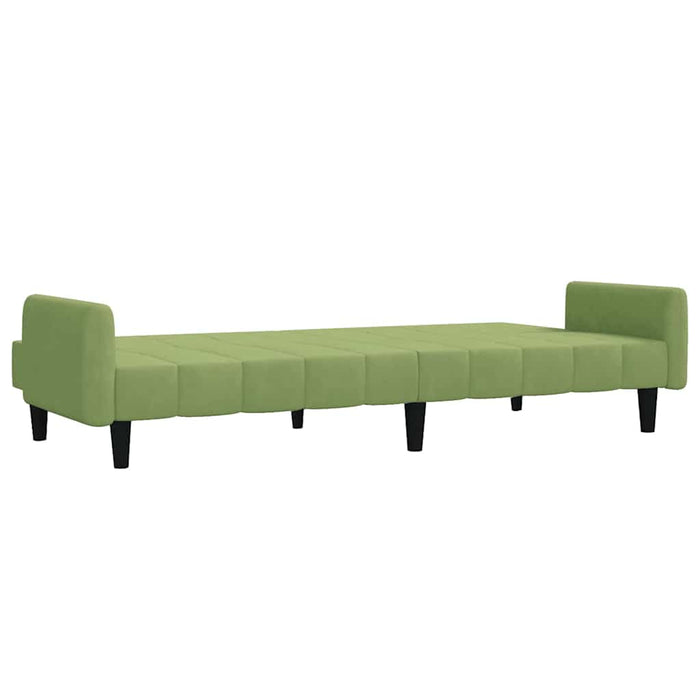Canapea extensibilă cu 2 locuri, verde deschis, catifea - WALTI WALTI