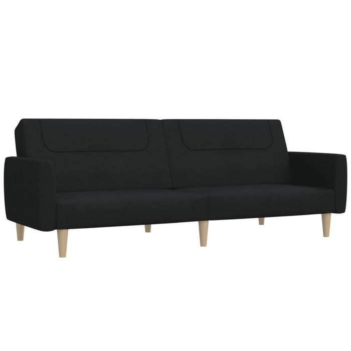 Canapea extensibilă cu 2 locuri, negru, material textil - WALTI WALTI