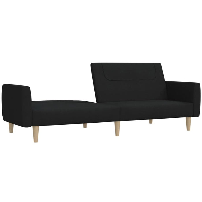 Canapea extensibilă cu 2 locuri, negru, material textil - WALTI WALTI