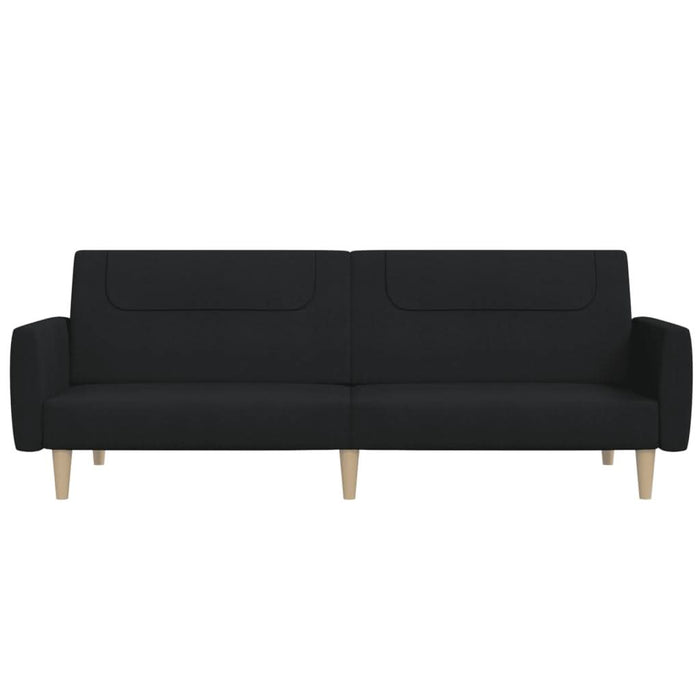 Canapea extensibilă cu 2 locuri, negru, material textil - WALTI WALTI