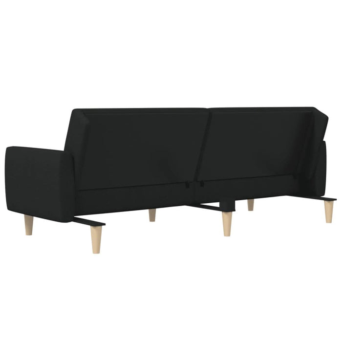 Canapea extensibilă cu 2 locuri, negru, material textil - WALTI WALTI