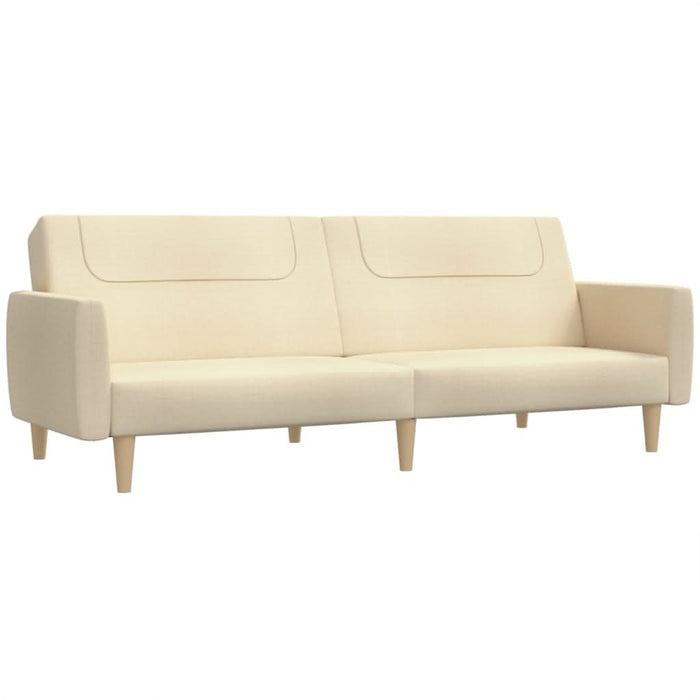 Canapea extensibilă cu 2 locuri, crem, material textil - WALTI WALTI