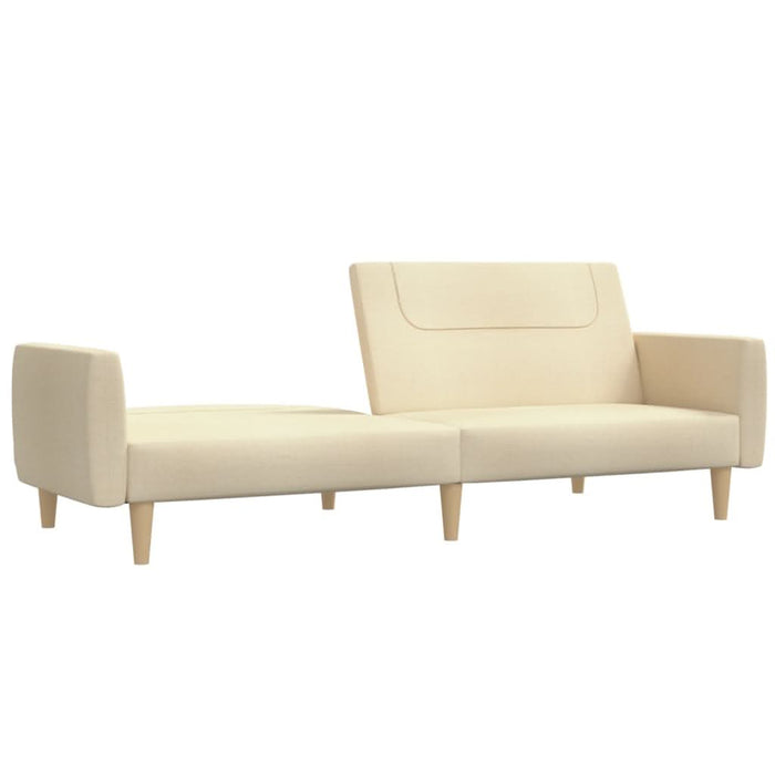 Canapea extensibilă cu 2 locuri, crem, material textil - WALTI WALTI