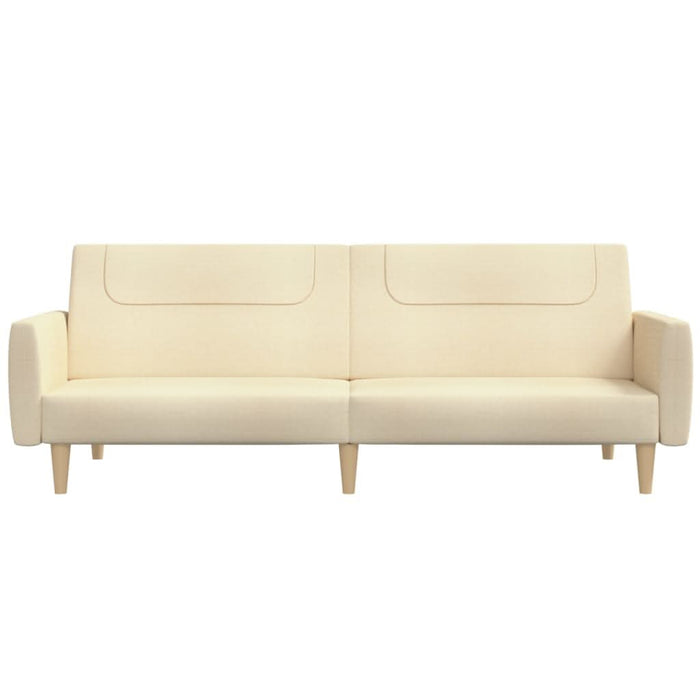 Canapea extensibilă cu 2 locuri, crem, material textil - WALTI WALTI