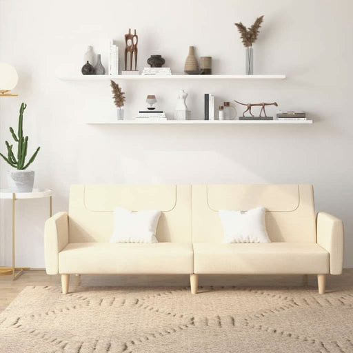 Canapea extensibilă cu 2 locuri, crem, material textil - WALTI WALTI