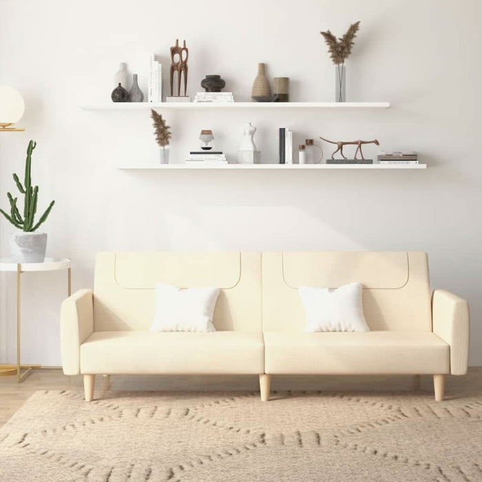 Canapea extensibilă cu 2 locuri, crem, material textil - WALTI WALTI
