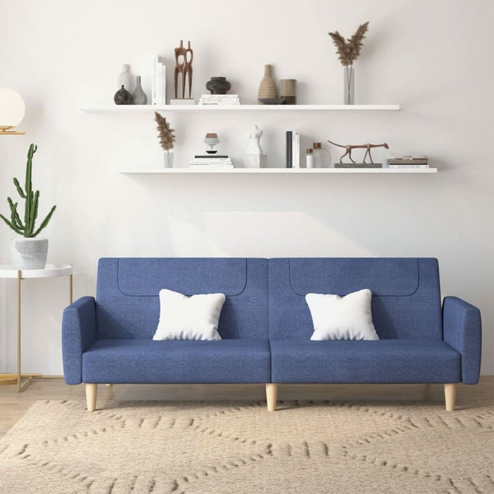 Canapea extensibilă cu 2 locuri, albastru, material textil - WALTI WALTI