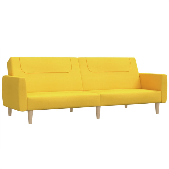 Canapea extensibilă cu 2 locuri, galben, material textil - WALTI WALTI