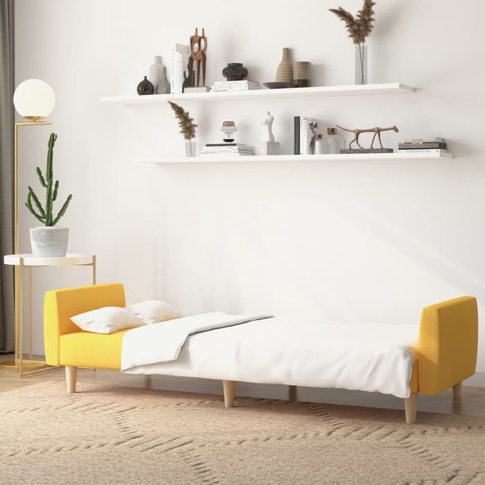 Canapea extensibilă cu 2 locuri, galben, material textil - WALTI WALTI