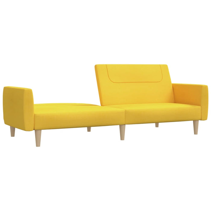 Canapea extensibilă cu 2 locuri, galben, material textil - WALTI WALTI