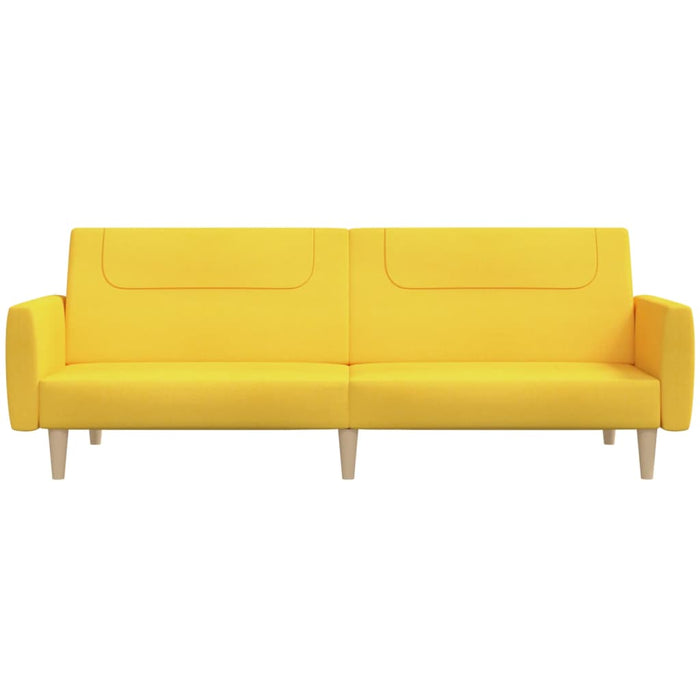 Canapea extensibilă cu 2 locuri, galben, material textil - WALTI WALTI