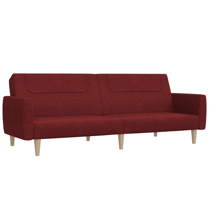 Canapea extensibilă cu 2 locuri, roșu vin, material textil - WALTI WALTI