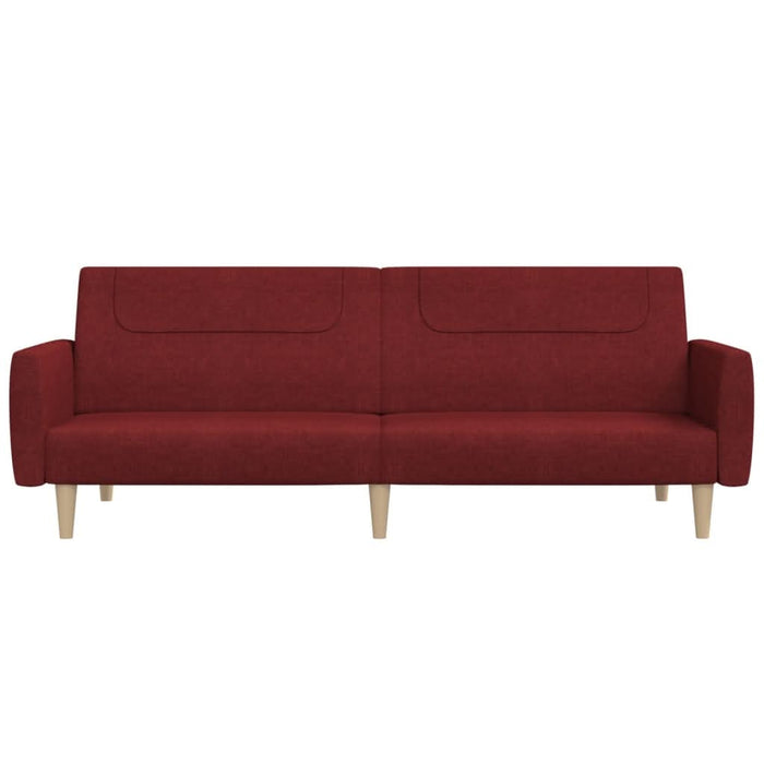 Canapea extensibilă cu 2 locuri, roșu vin, material textil - WALTI WALTI