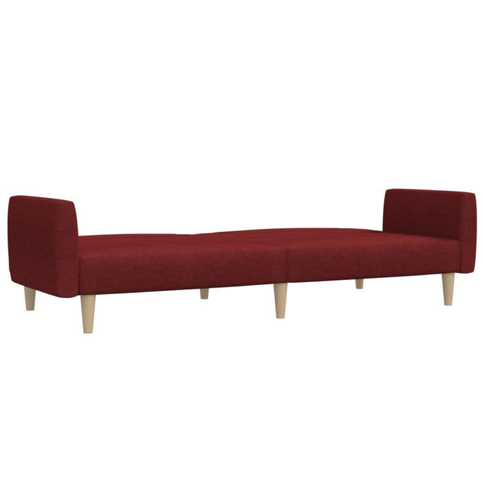 Canapea extensibilă cu 2 locuri, roșu vin, material textil - WALTI WALTI