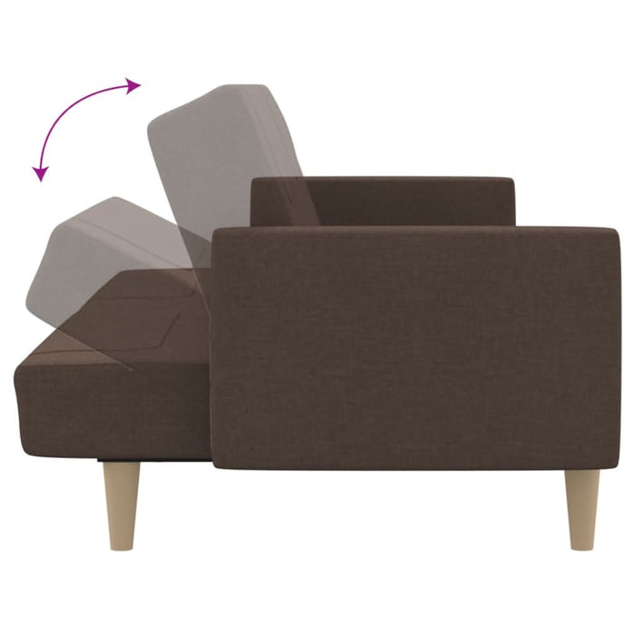Canapea extensibilă cu 2 locuri, gri taupe, material textil - WALTI WALTI
