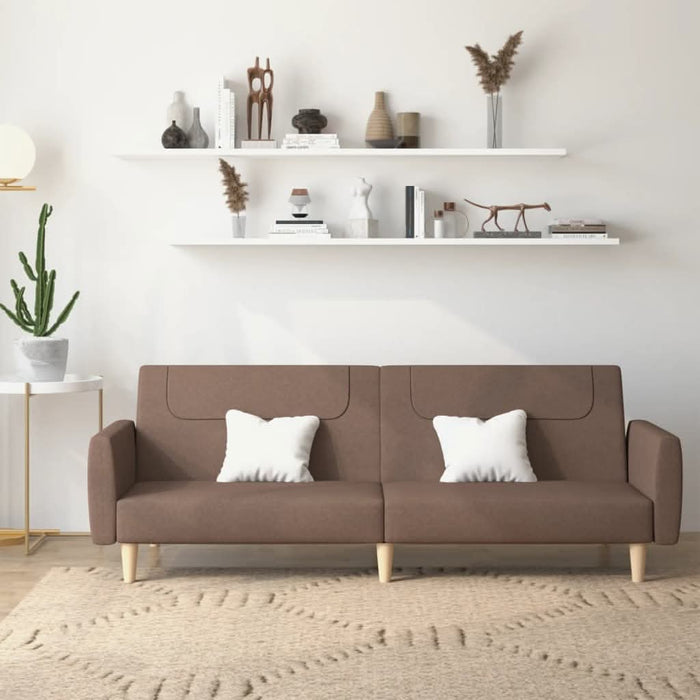 Canapea extensibilă cu 2 locuri, gri taupe, material textil - WALTI WALTI