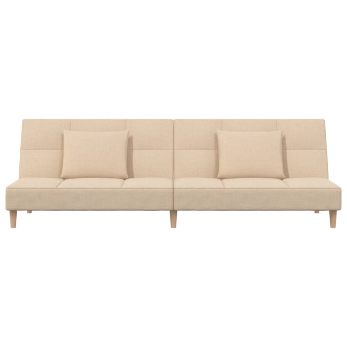 Canapea extensibilă cu 2 locuri, 2 perne, crem, textil - WALTI WALTI