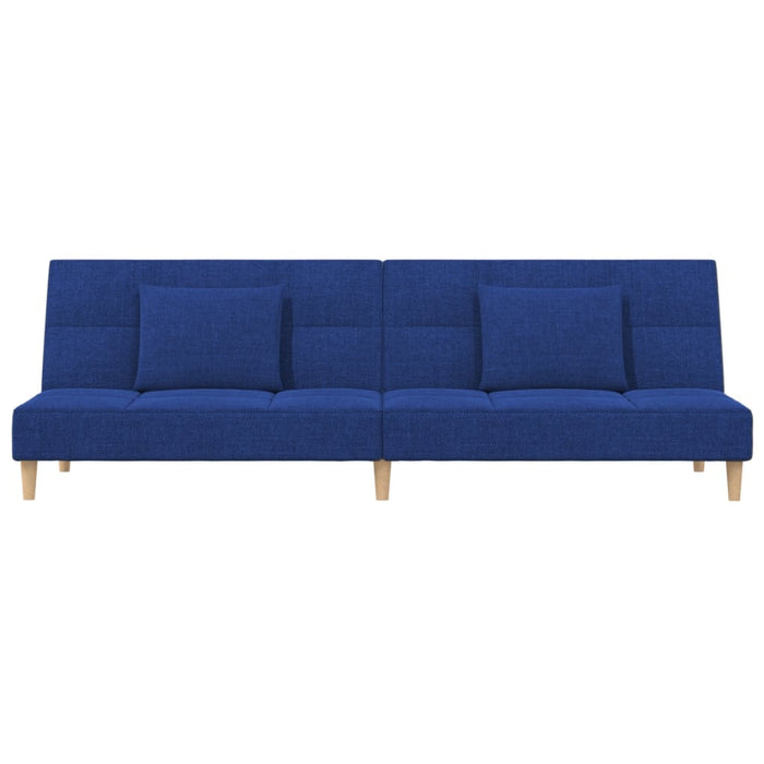 Canapea extensibilă cu 2 locuri, 2 perne, albastru, textil - WALTI WALTI