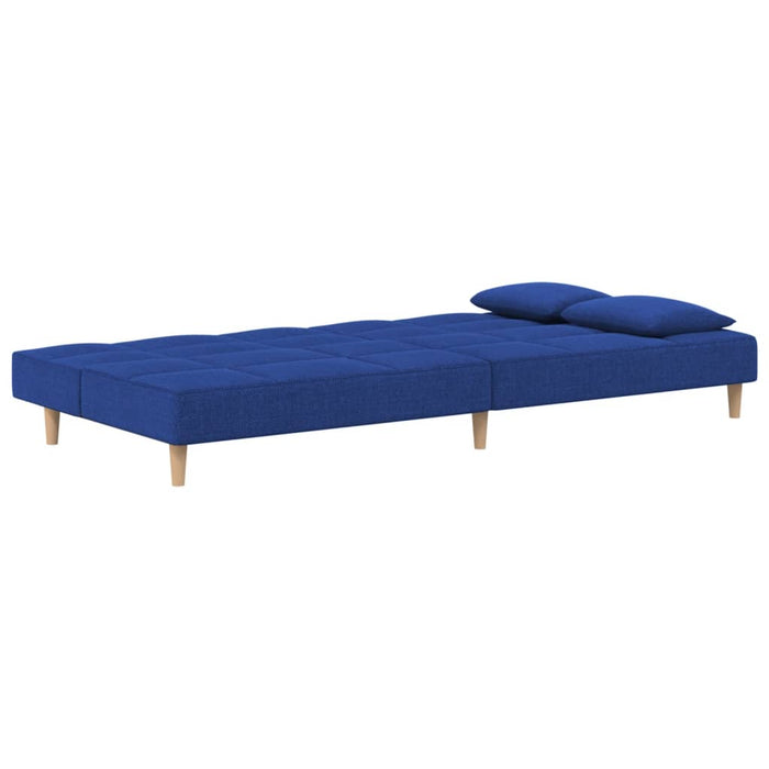 Canapea extensibilă cu 2 locuri, 2 perne, albastru, textil - WALTI WALTI