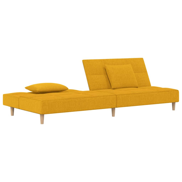 Canapea extensibilă cu 2 locuri, 2 perne, galben, textil - WALTI WALTI