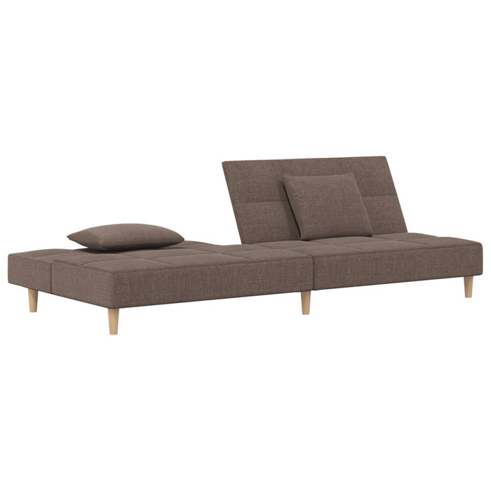 Canapea extensibilă cu 2 locuri, 2 perne, gri taupe, textil - WALTI WALTI