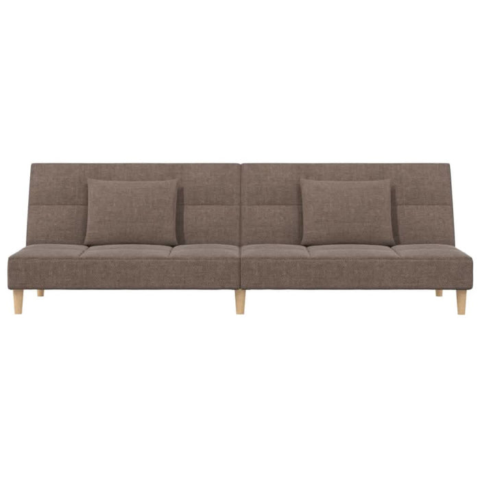 Canapea extensibilă cu 2 locuri, 2 perne, gri taupe, textil - WALTI WALTI
