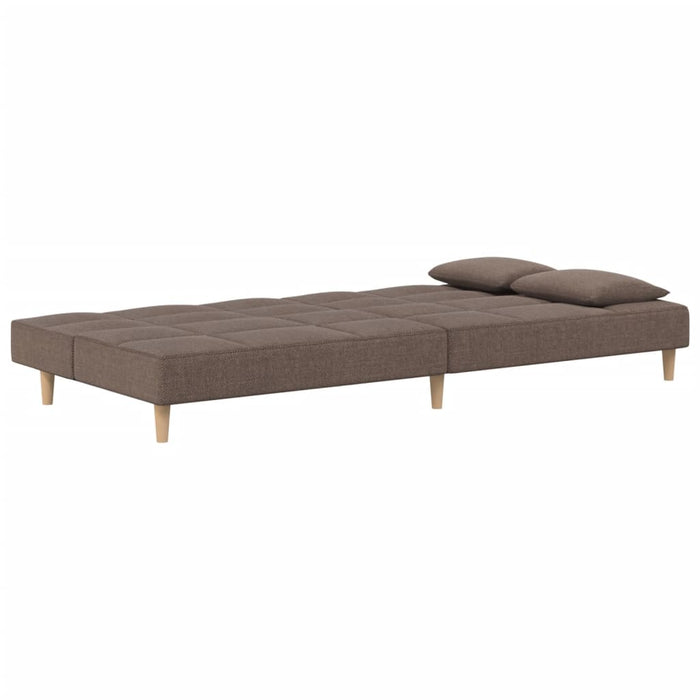 Canapea extensibilă cu 2 locuri, 2 perne, gri taupe, textil - WALTI WALTI