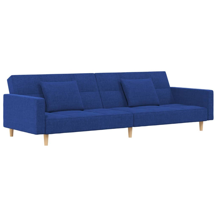Canapea extensibilă cu 2 locuri, 2 perne, albastru, textil - WALTI WALTI
