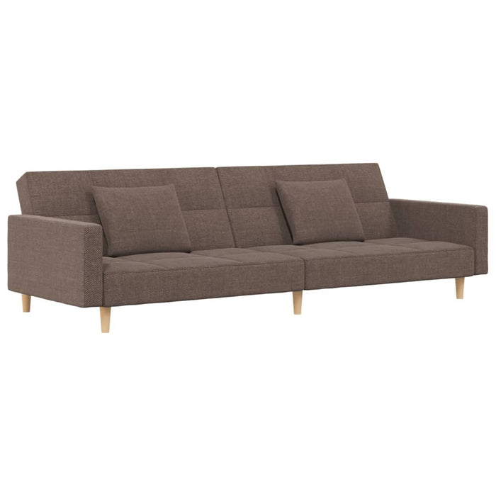 Canapea extensibilă cu 2 locuri, 2 perne, gri taupe, textil - WALTI WALTI