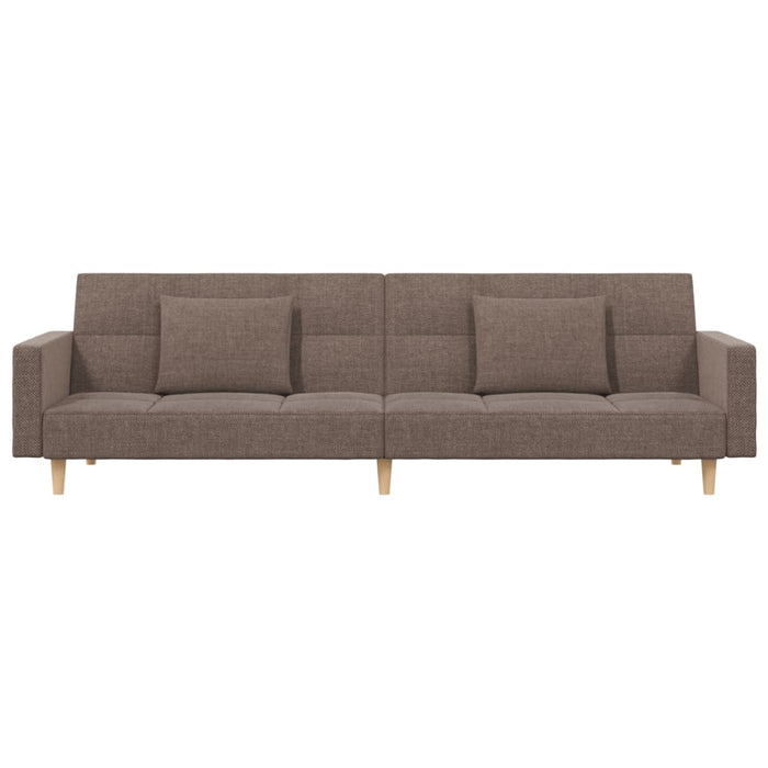 Canapea extensibilă cu 2 locuri, 2 perne, gri taupe, textil - WALTI WALTI
