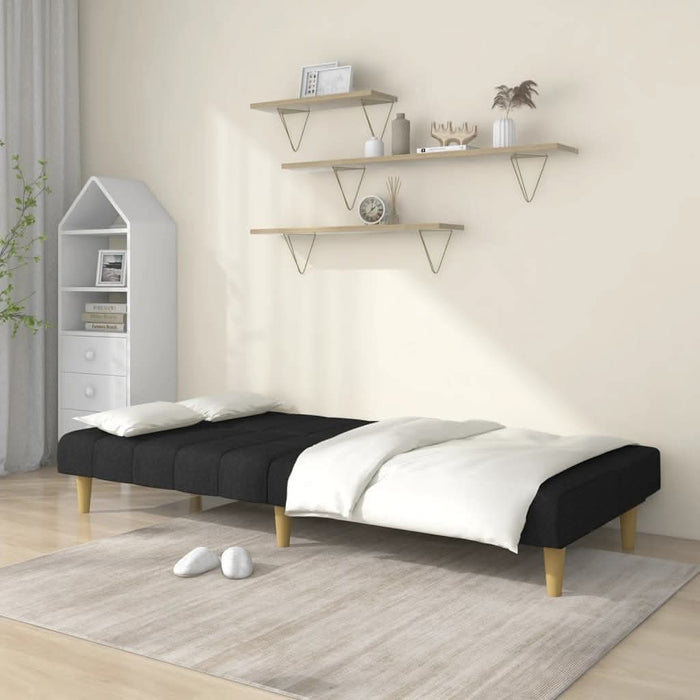 Canapea extensibilă cu 2 locuri, negru, material textil - WALTI WALTI