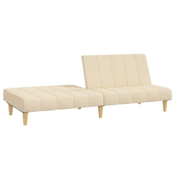 Canapea extensibilă cu 2 locuri, crem, material textil - WALTI WALTI