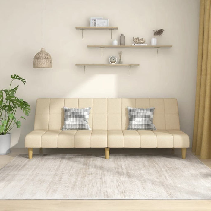 Canapea extensibilă cu 2 locuri, crem, material textil - WALTI WALTI